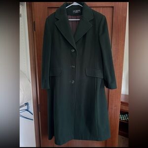 Vintage Women's JG Hook Green Wool Trench Coat